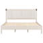 Très grand lit en bois massif durable, capacité de 600 lb, conception moderne