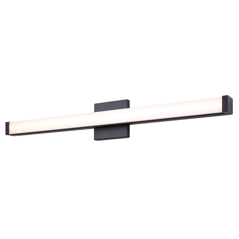 Meuble-lavabo 1 lumière DEL Nosar, Noir mat