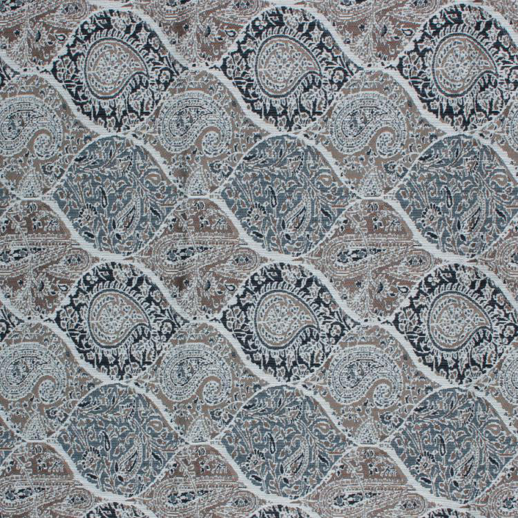 Tissu de motif cachemire bridlewood Suite, Granit