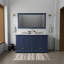 Ensemble de meuble-lavabo double 60 po X P 22 po D, dessus en marbre de Carrare, ensemble de robinet et Miroir