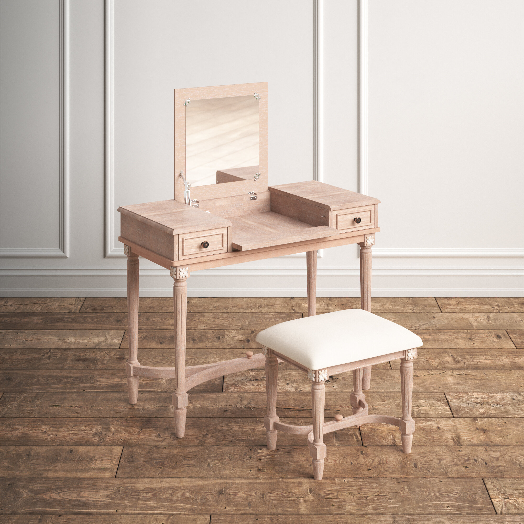 https://assets.wfcdn.com/im/74436450/compr-r85/1917/191716830/june-natural-two-drawer-flip-top-vanity-set-with-stool.jpg