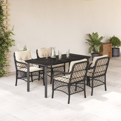 Latitude Run® Bistro Set With Cushions Poly Rattan