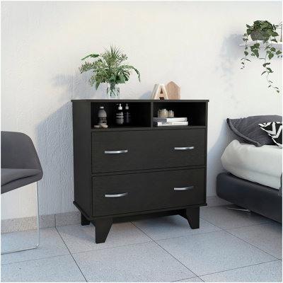 2-Drawer 2-Shelf Dresser Wenge