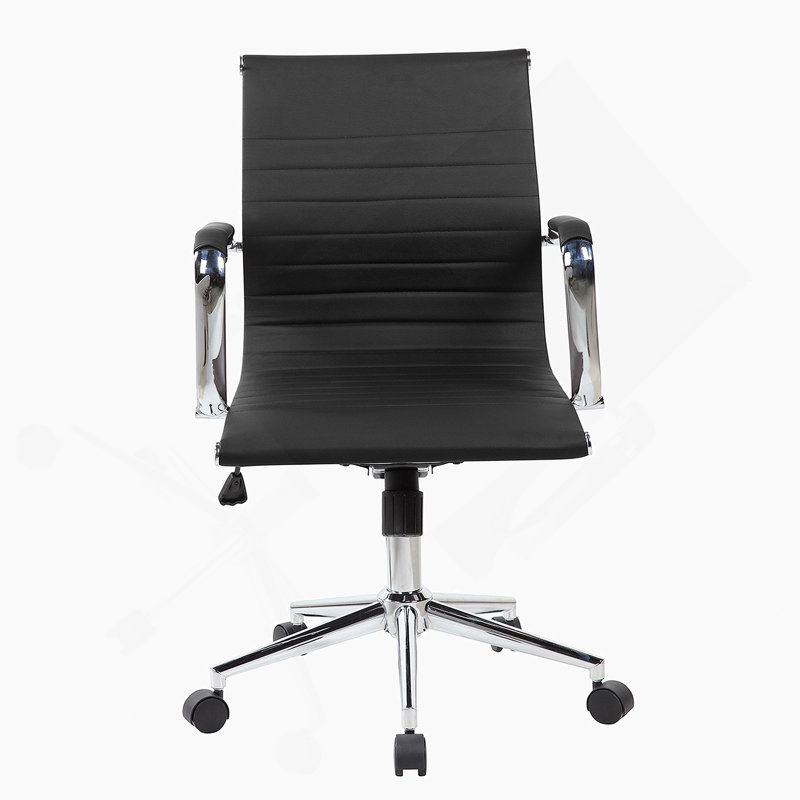 Chaise de bureau avec polyuréthane, pivotant, support lombaire, hauteur réglable, roulettes