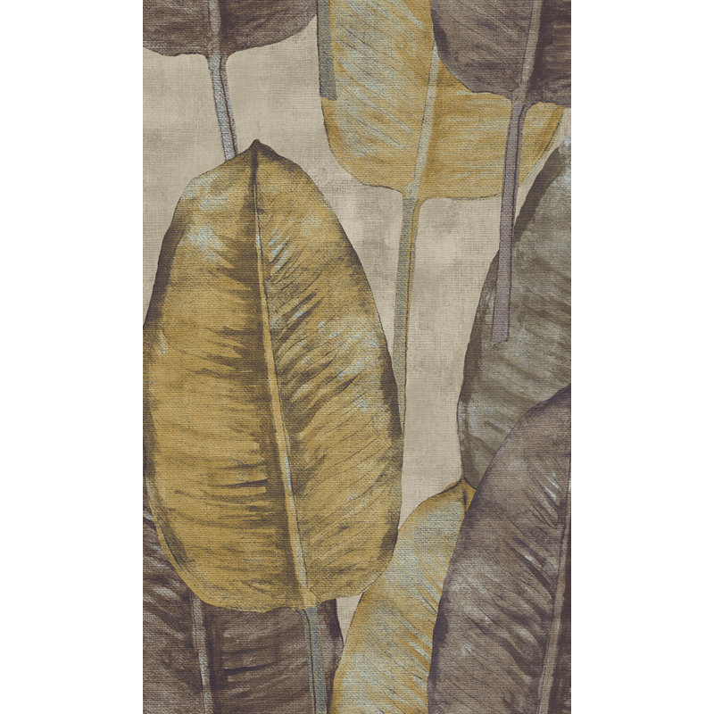 Rouleau de papier peint texturé L 33 pi x l 21 po, Jaune