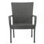 Chaise grise empilable en osier 4 pièces-885271996