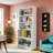 5 Tier Book Shelf,  71" H Large Bookcase, Standing Wood Display Book Shelf For Living Room, Office, Library-380527889