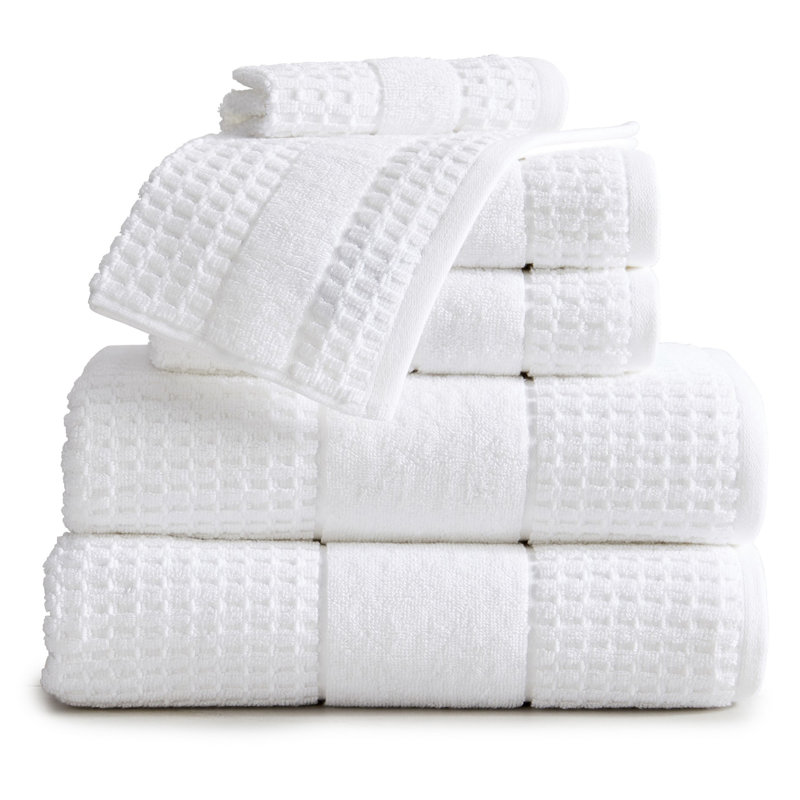 Aneko 100% Cotton Midweight Waffle Mulit-Size Set, White
