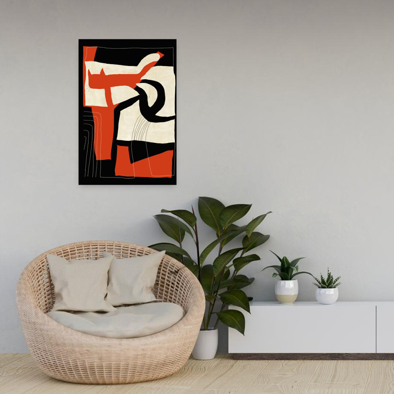 «The Loose Cat», art contemporain abstrait, 24" H x 16" W
