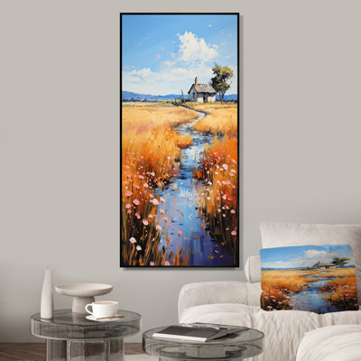 Meadow Cottage At The Pond 2 - Art mural paysage