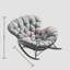 Chaise berçante moderne rembourrée-107375223
