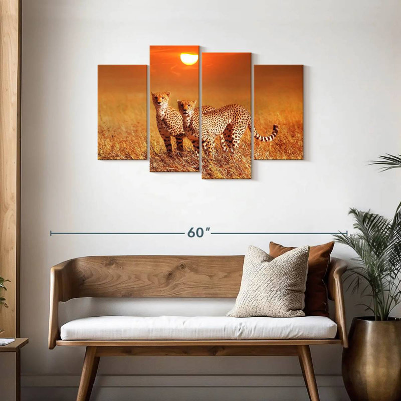 Brampt Cheetahs At Sundown, 27" H x 43" W