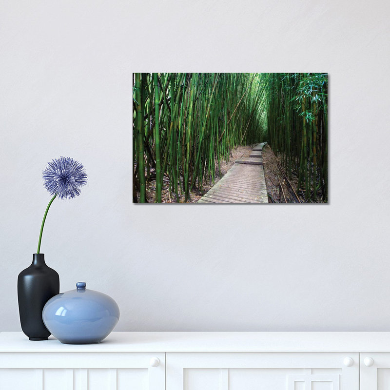 Boardwalk Through Bamboo, Pipiwai Trail, Hakeakala National Park, Kipahulu, Hana Road, Maui, Hawaii, USA V 1 Piece Wrapped Canvas Wall Art