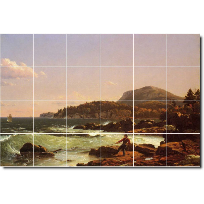 Carreau de céramique décorative 36 po x 24 po 6 po x 6 po, Paysage 01797