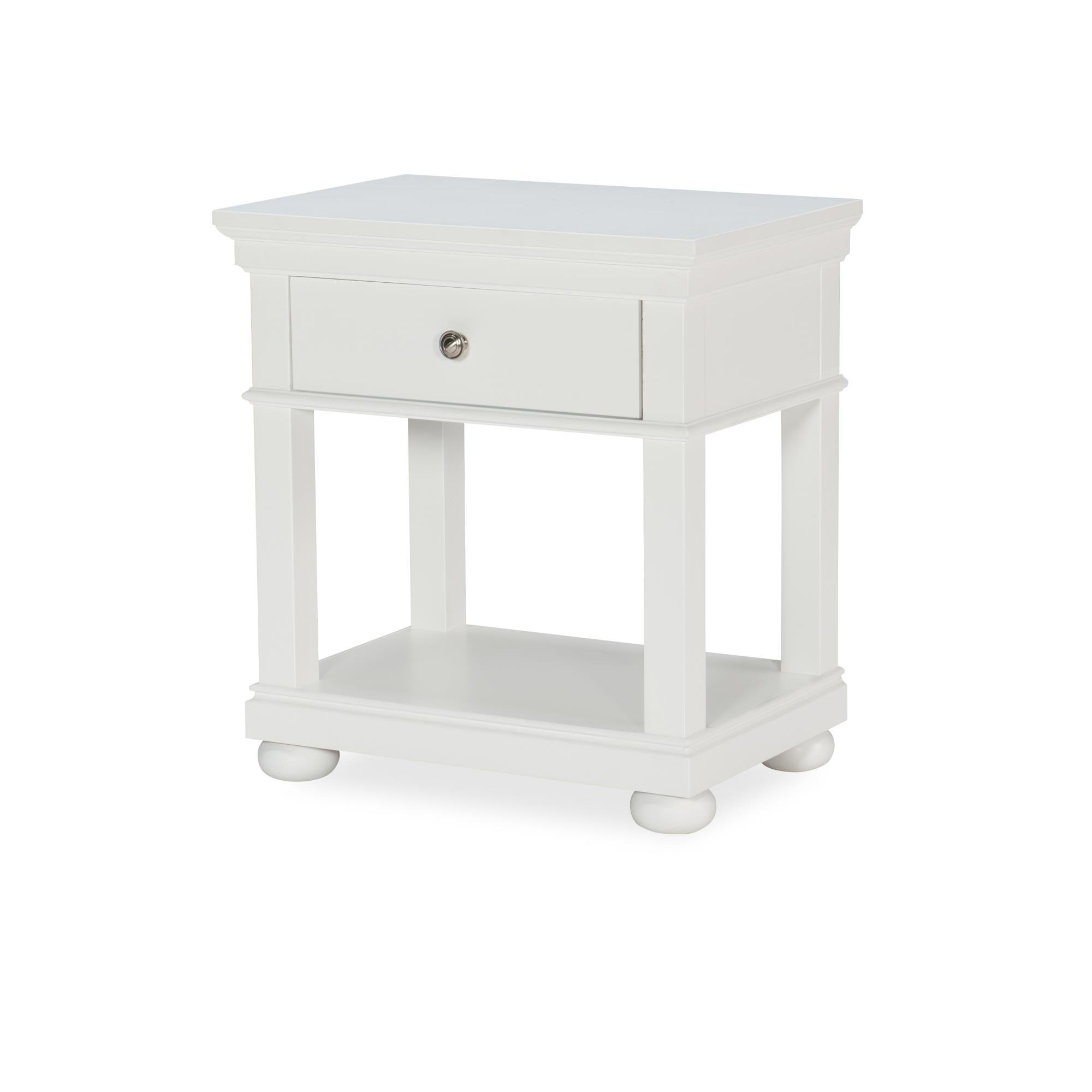 Jayden 1-Drawer Nightstand , White