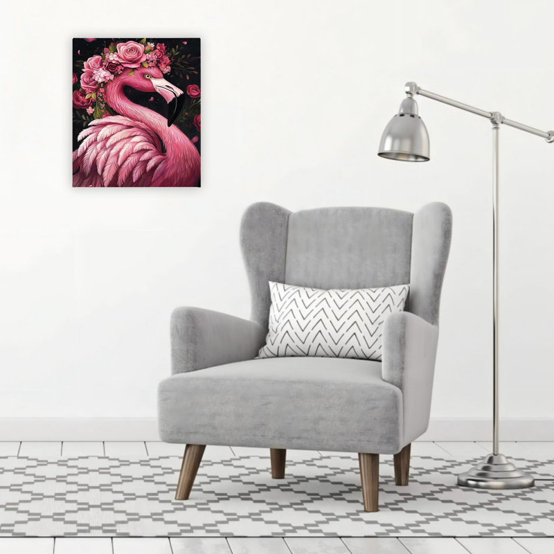 Art mural sur toile sombre flamant 20 po x 24 po