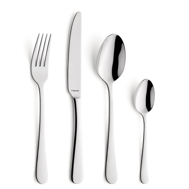 Amefa TREND 18/10 Stainless Steel Cutlery Set 24 Piece for 6 People, Silver