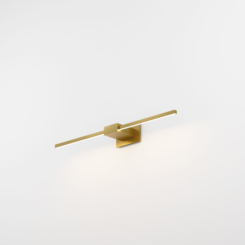 Z-Bar LED Armed Sconce, 4.5" H x 24" W x 4" D, Gold