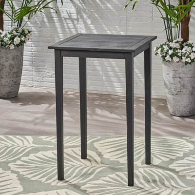 Table minimaliste gris foncé - extérieur, fabriquée en bois pour l'extérieur