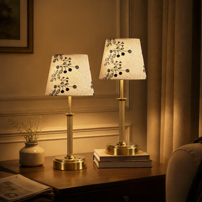  2-Pack 15.8'' Gold Rechargeable Table Lamp