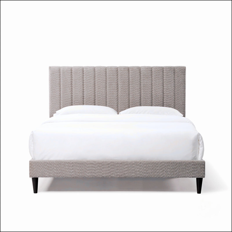 Lit plateforme tapissier Normsman Dove - Gris tungstène - Grand
