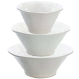 Terra Stoneware Stainless Steel 3 Piece Mixing Bowl Set