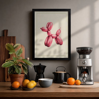 Balloon Poodle Novelty - Framed Print