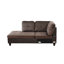 Canapé modulaire Beeson 3 - Flanelle brun foncé et PVC-1787862355-1787862359