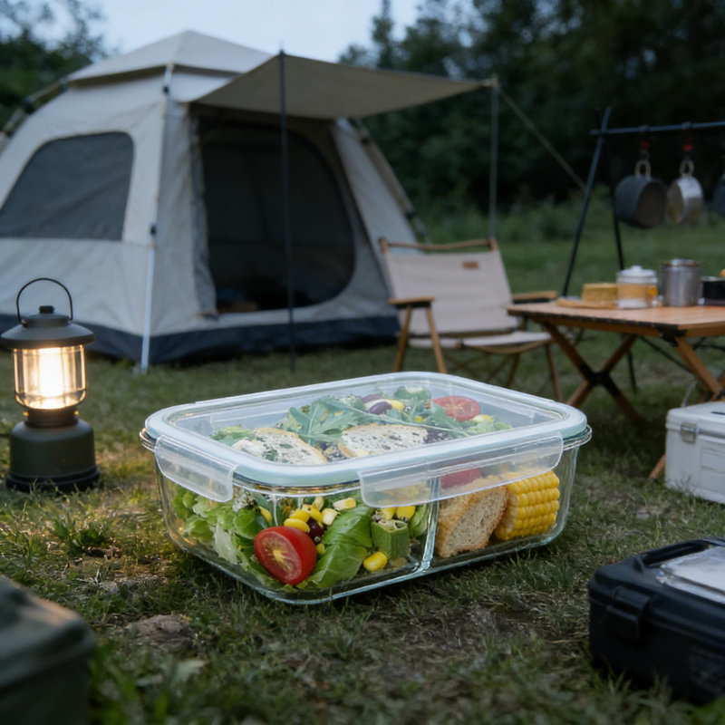 Contenants de préparation de repas en verre avec couvercles, paquet de 8 contenants de rangement hermétiques pour micro-ondes, four, congélateur et lave-vaisselle, verre borosilicaté sans BPA