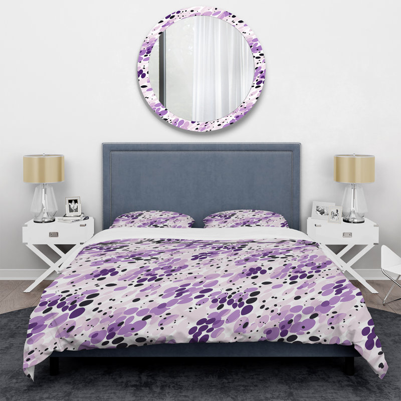 Ensemble de housse de couette Lilas, Housse de couette simple + 1 taie décorative stan