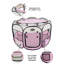 Parc pour animaux PETMAker, enclos pour chiots et petits chiens pliables d'intérieur et d'extérieur avec panneaux en filet, plateau à fermeture à glissière, sac de transport, cage de voyage légère pour le camping-20595978-20603126