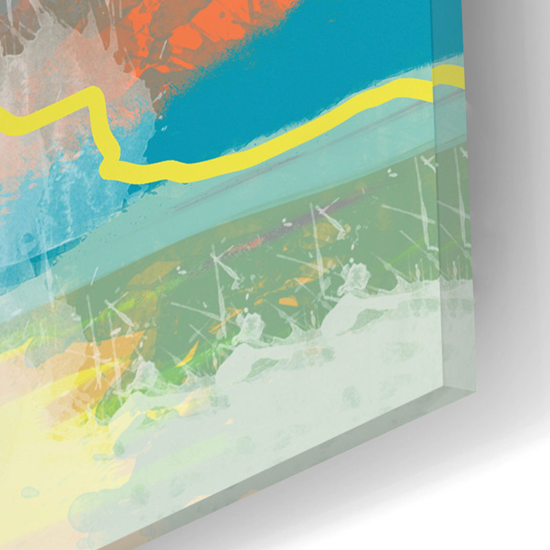 Art mural en verre «Deconstructed Landscape 4» par Jan Weiss