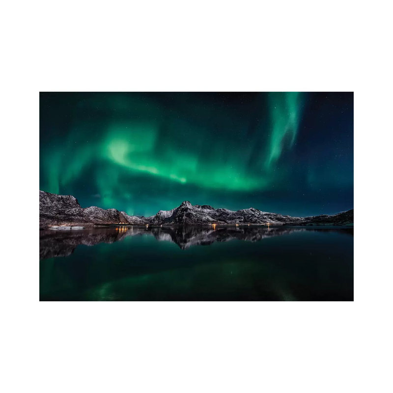 Lofoten Aurora Reflection by Javier De La Torre - Wrapped Canvas Print, 101.6 cm H x 66.04 cm W x 1.91 cm D