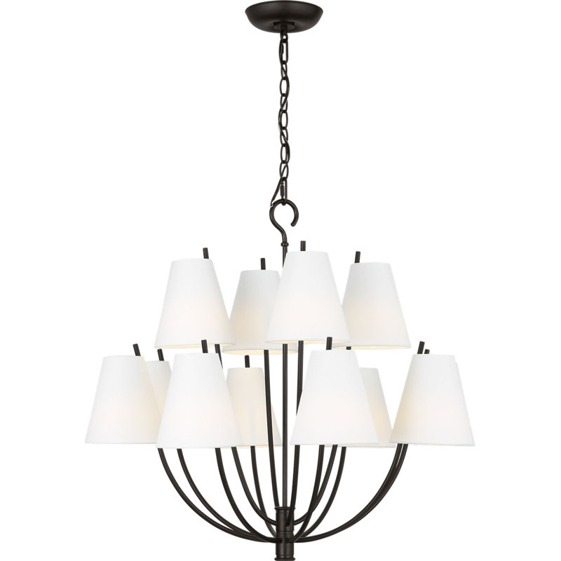 Marina Chandelier, Aged Iron, 116.63" H x 30" W  x 30" D