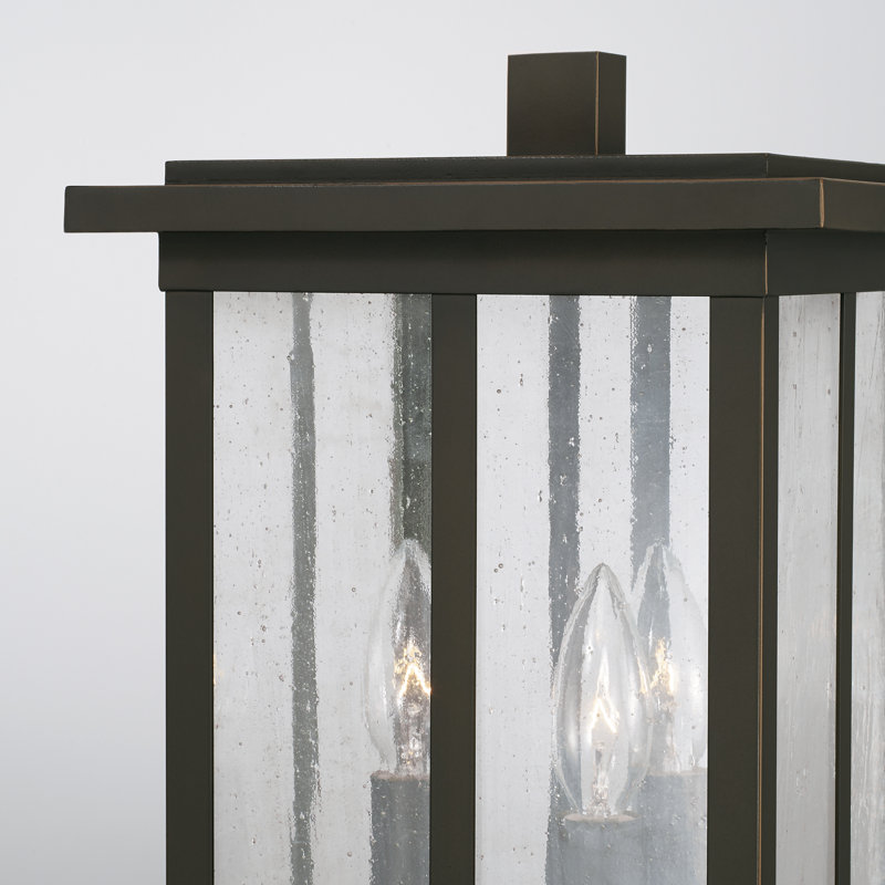 Lampadaire d'extérieur 3 lumières 3 lumières, Bronze huilé