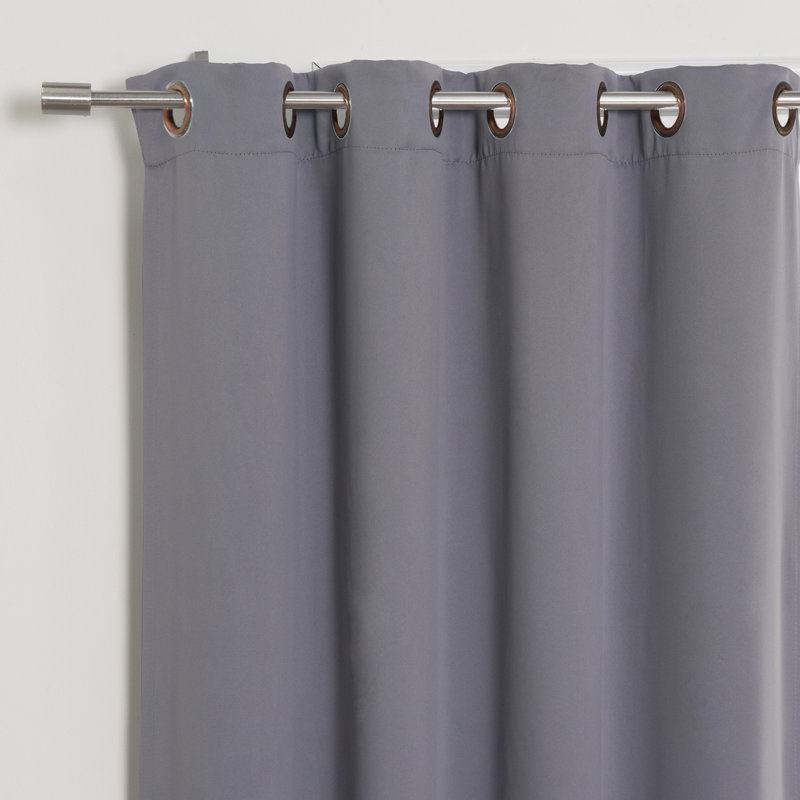 Flame Retardant Thermal Insulated Blackout Curtain, 52" W x 84" L, Gray