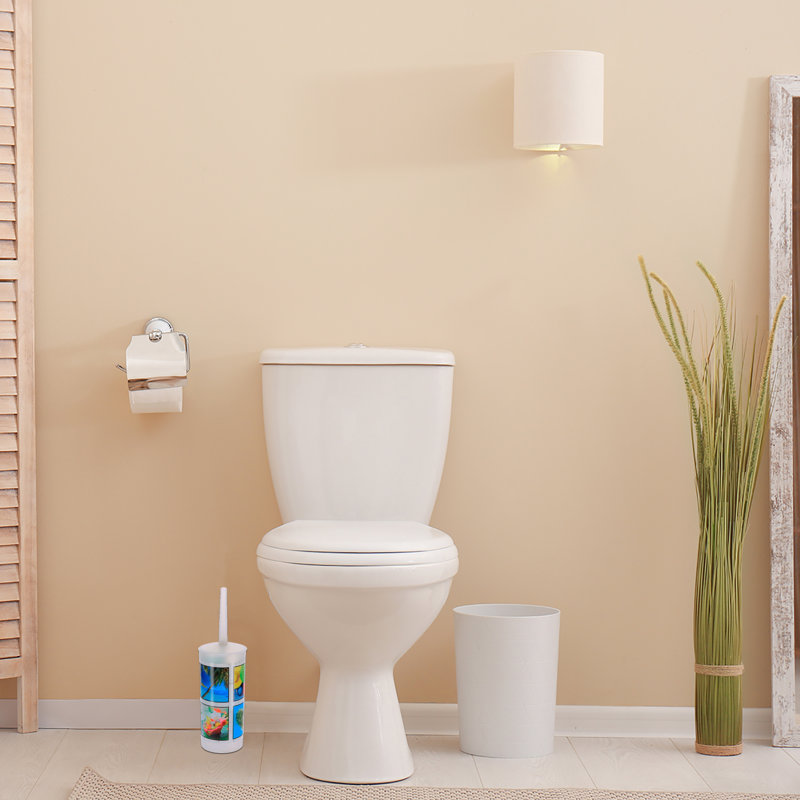 Evideco Island Plastic Toilet Brush and Holder