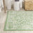 Delcine Bohemian Textured Weave Floral Cream/Green Indoor/Outdoor Rug-185711632