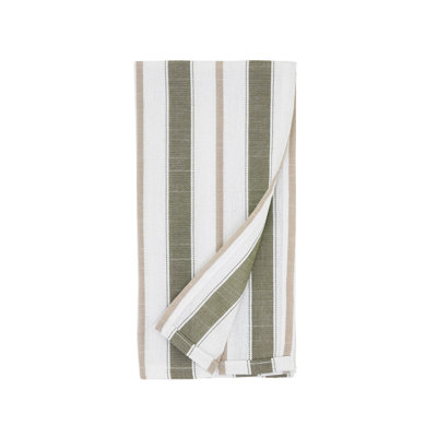Serviettes de table rayées en tissu (ensemble de 4)