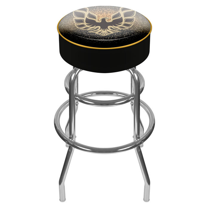 Pontiac Firebird Black Swivel Metal Bar Stool