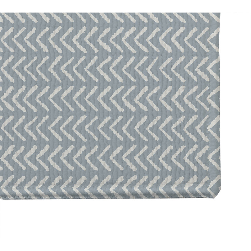 Paillasson Tribe Way, Bleu ardoise / bleu, L 21 po x L 34 po