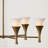 34" W x 23" H 6-Light Chandelier in Mystic Luster with Soft White Glass