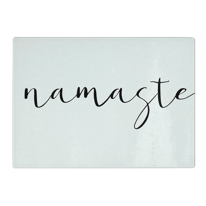 Namaste Typography Chopping Board, 20cm W x 28.5cm L