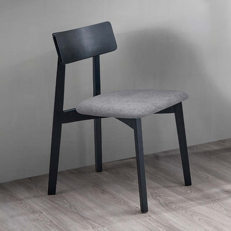 Ensemble de 2 chaises d'appoint en bois rembourrées