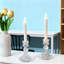 Ensemble de 12 chandeliers effilés en verre avec motif de losanges, 4 pouces de hauteur pour les centres de mariage et la décoration intérieure-2142858582