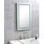 Miroir de salle de bain 32 po x 20 po à DEL avec façade et rétroéclairage, miroir de meuble-lavabo mural, anti-buée, mémoire, 3 couleurs, réglable en continu