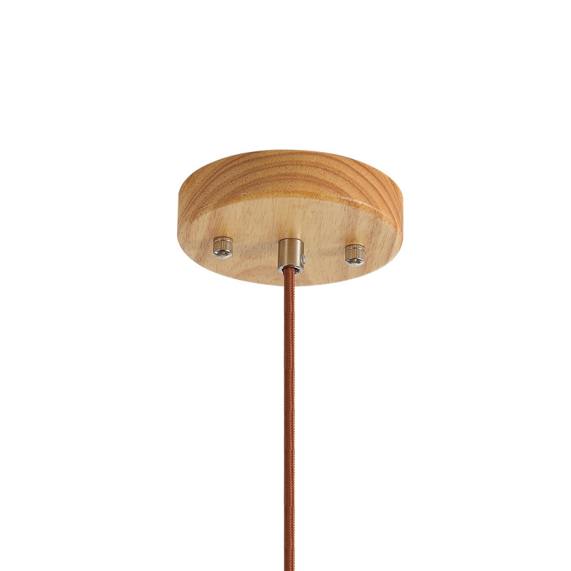 Luminaire suspendu 1 lumière couleur chêne blanc