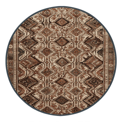 Machine Washable Turkish Brown Area Rug