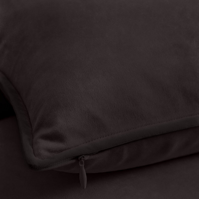 A1HC Luxurious Fine Soft Velvet Throw Pillow Cover, 18" x 18", Iron Grey