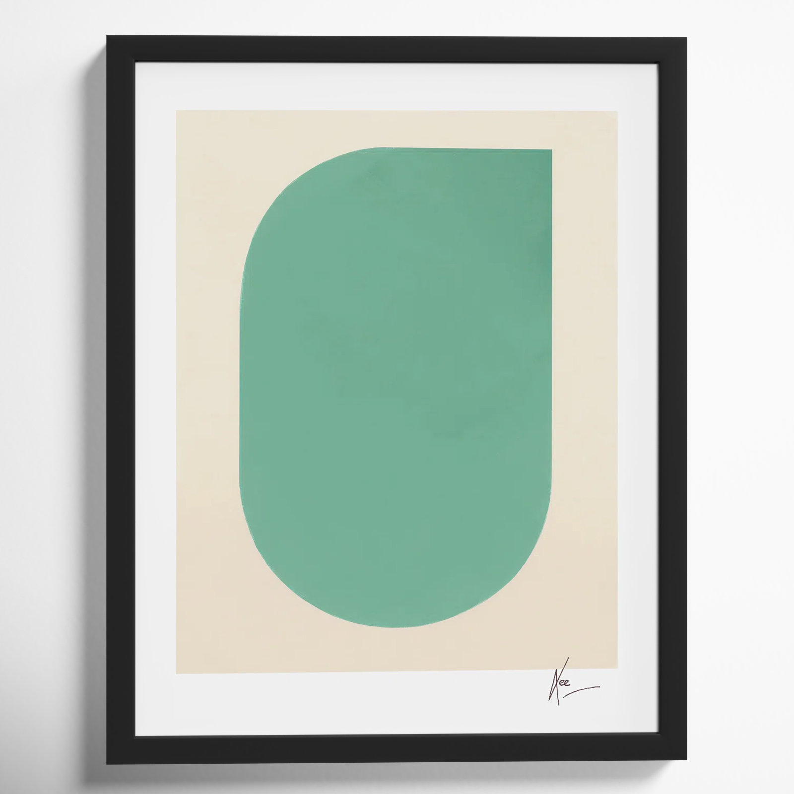 Keyhole "Keyhole 5" Painting by Lee Lessem, Black Framed, 25" H x 20" W x 1.25" D
